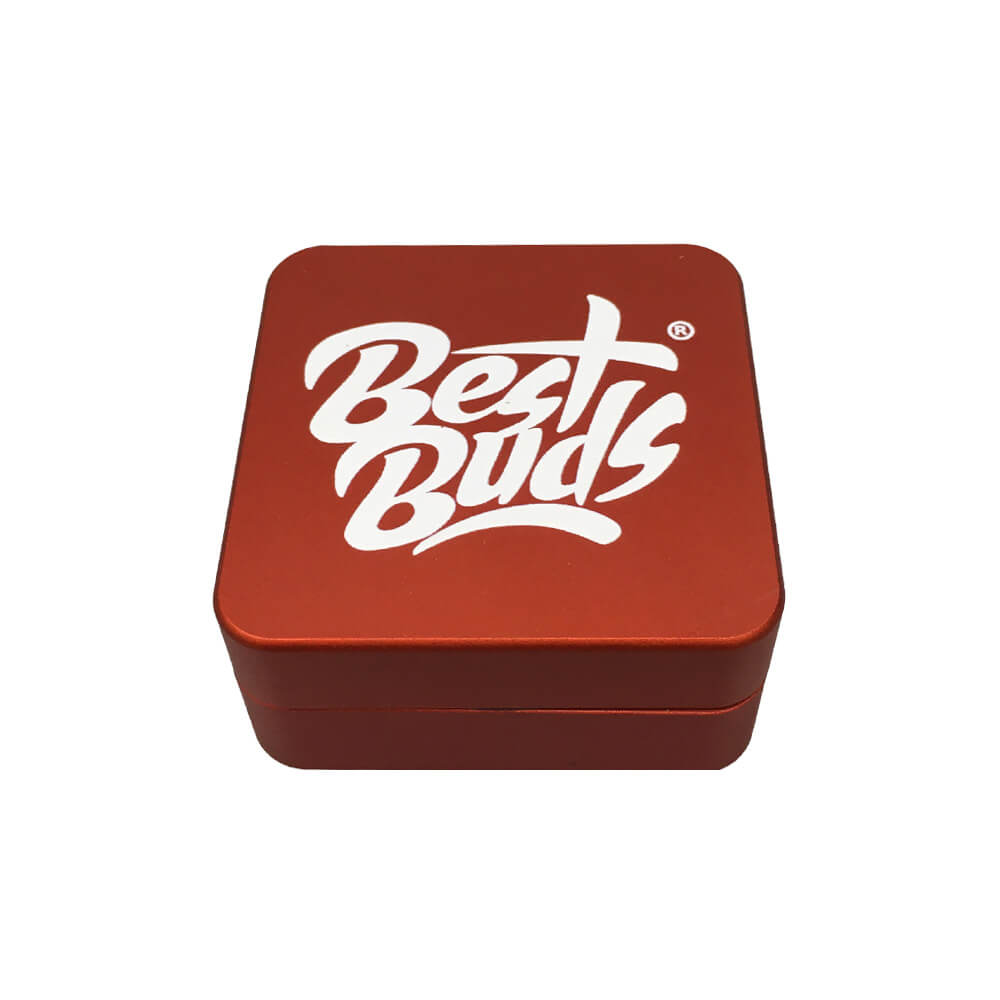 Beste Buds Plat Vierkant Aluminium Grinder 2 delen (50 mm)
