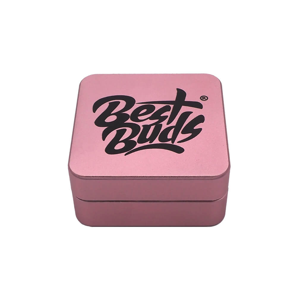 Beste Buds Plat Vierkant Aluminium Grinder 2 delen (50 mm)