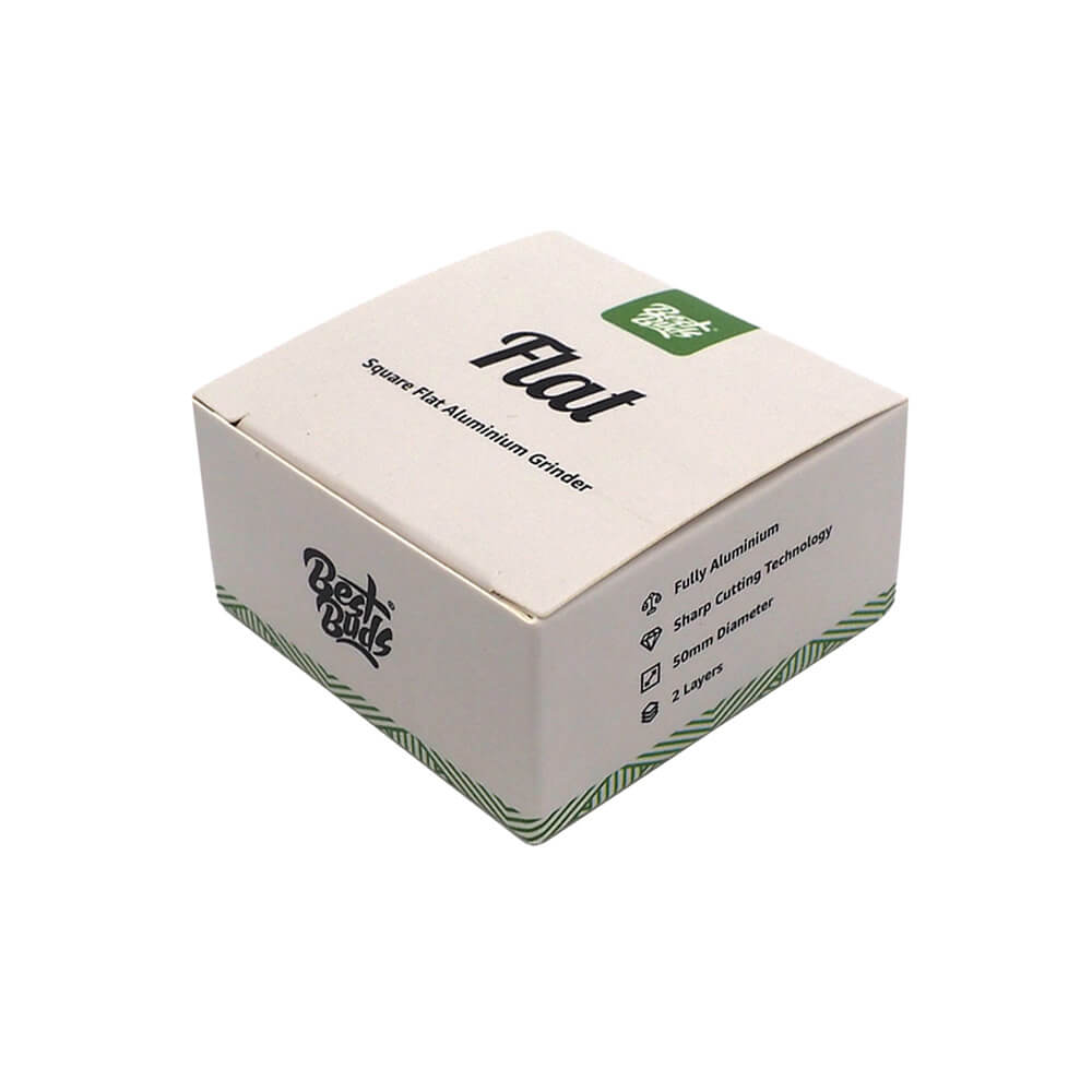 Beste Buds Plat Vierkant Aluminium Grinder 2 delen (50 mm)