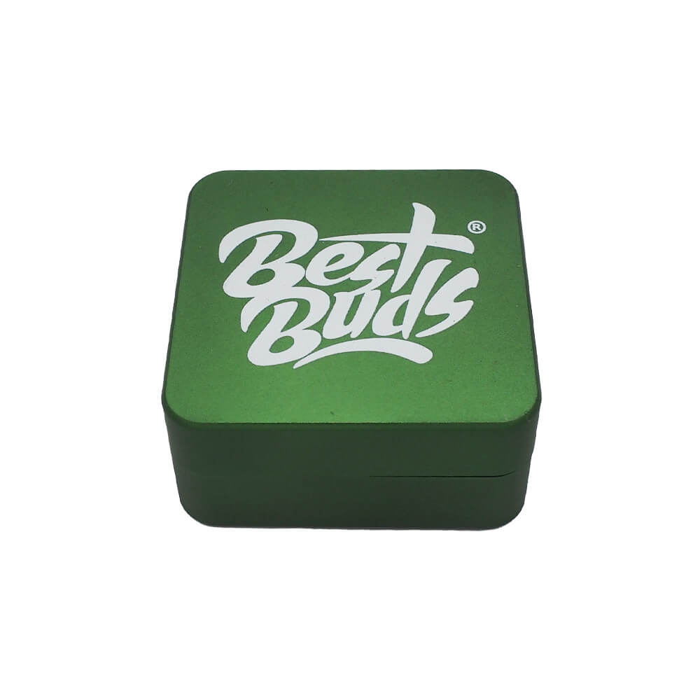 Beste Buds Plat Vierkant Aluminium Grinder 2 delen (50 mm)