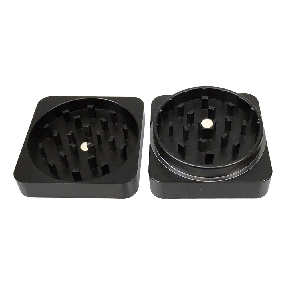 Beste Buds Plat Vierkant Aluminium Grinder 2 delen (50 mm)