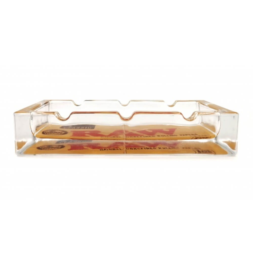 RAW Glazen Rechthoekige Asbak 16cm