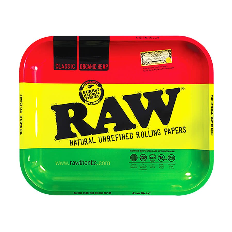 RAW Rasta Rolling Tray Groot