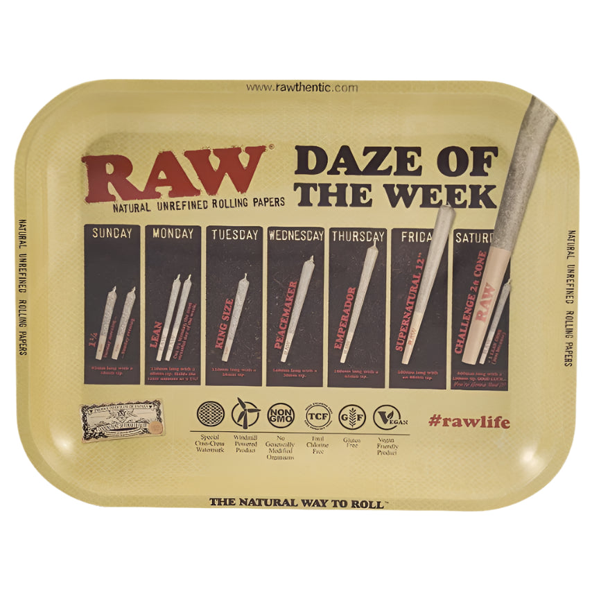 RAW - Daze Of The Week Grote Metalen Rolplaat