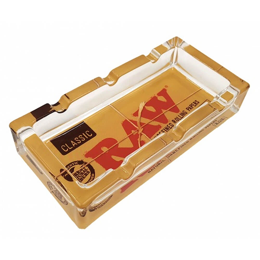 RAW Glazen Rechthoekige Asbak 16cm